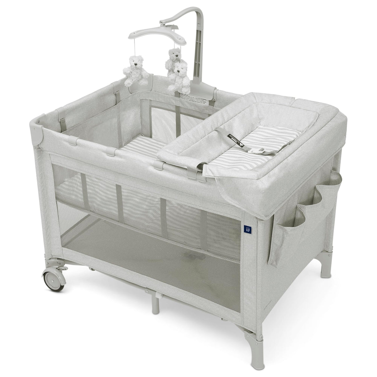 Grey Stripes Play Yard Y389