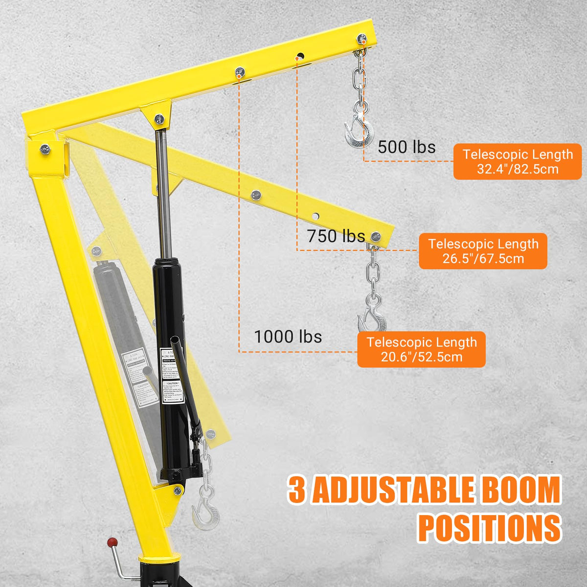 Hydraulic Pickup Truck Crane 1000 lbs Capacity M8867