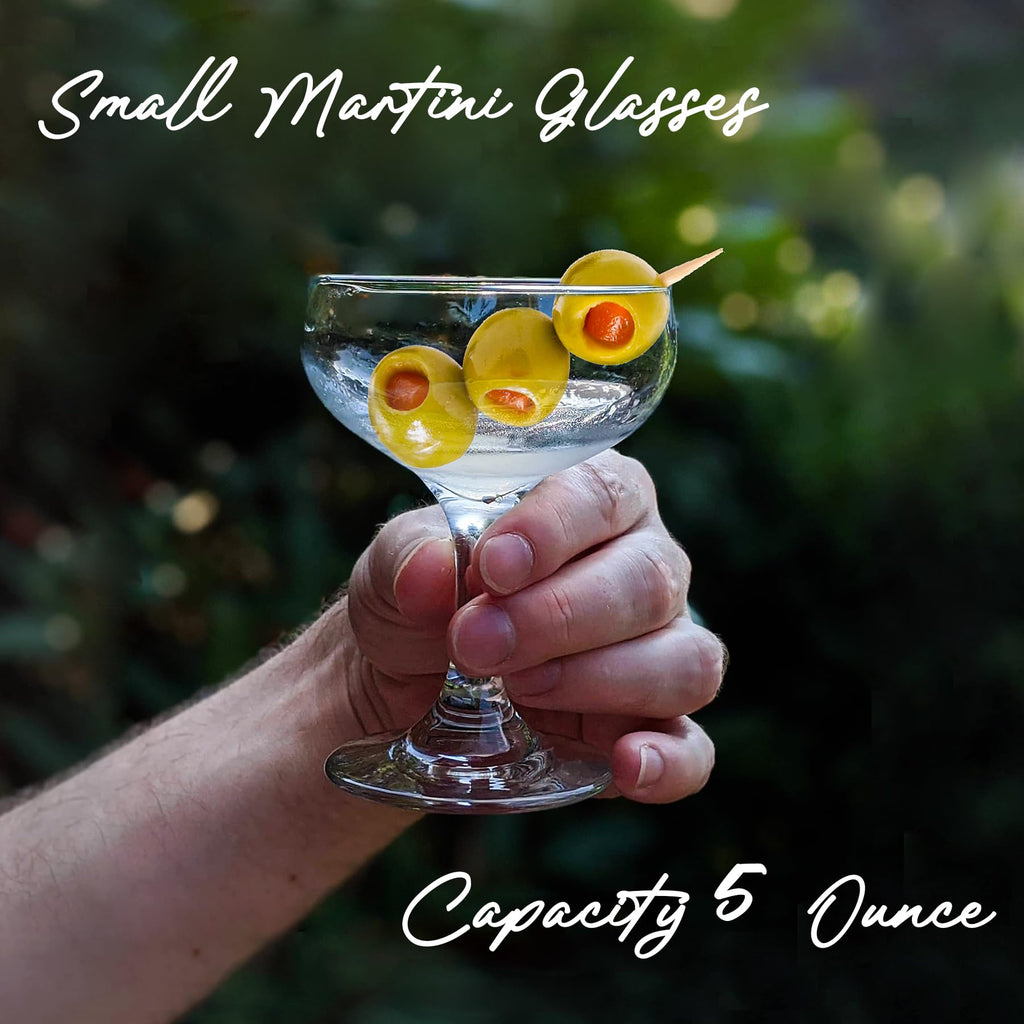 Clear 5 Ounce Stemmed Cocktail Glasses Set of 6 M613