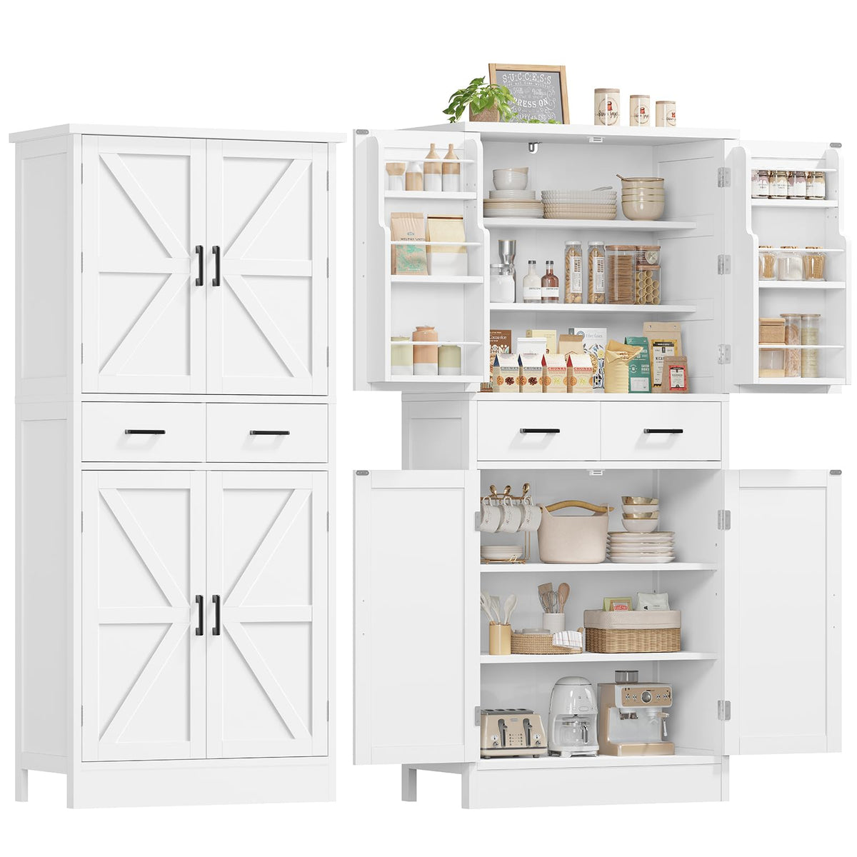 Pantry Cabinet with Barn Doors F976644