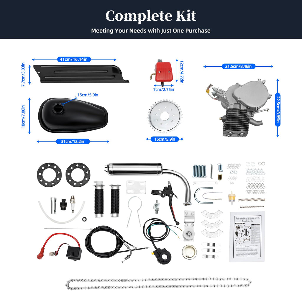 100CC 2 Stroke Air Cooling Bicycle Engine Kit with 36-Tooth Sprocket K123