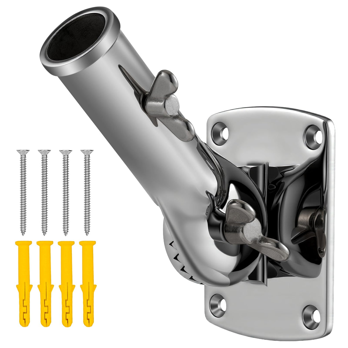 316 Stainless Steel Flag Pole Holder Bracket with Drain Hole, 1" Q837187