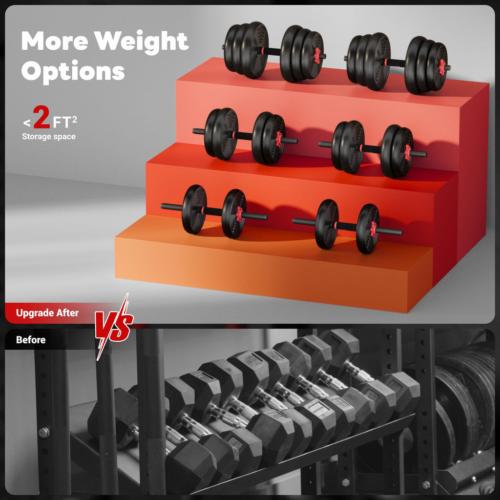 Adjustable Dumbbells Free Weight Set 4 in 1 U472