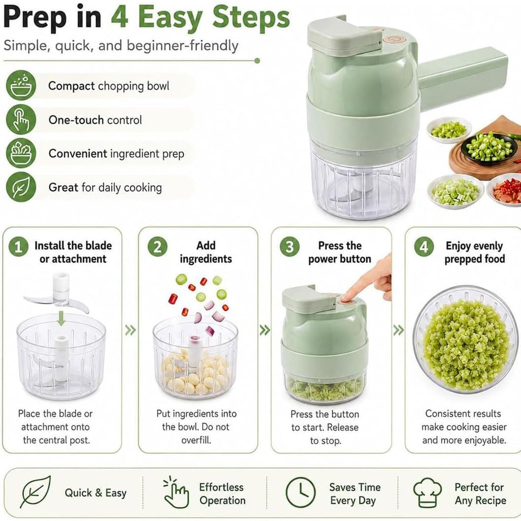 5-in-1 Wireless Electric Vegetable Chopper W859