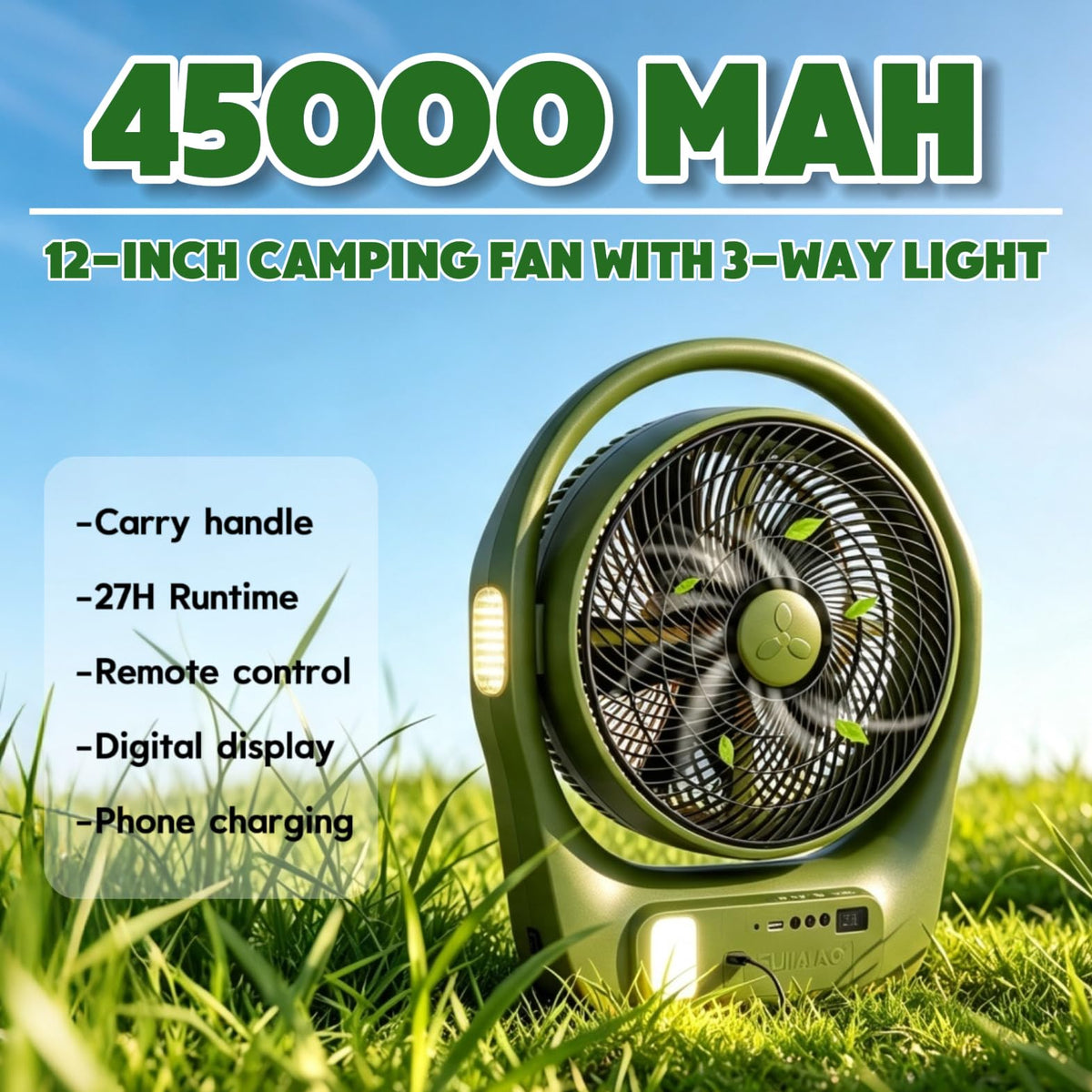 45000mAh Battery Operated Camping Fan O86384