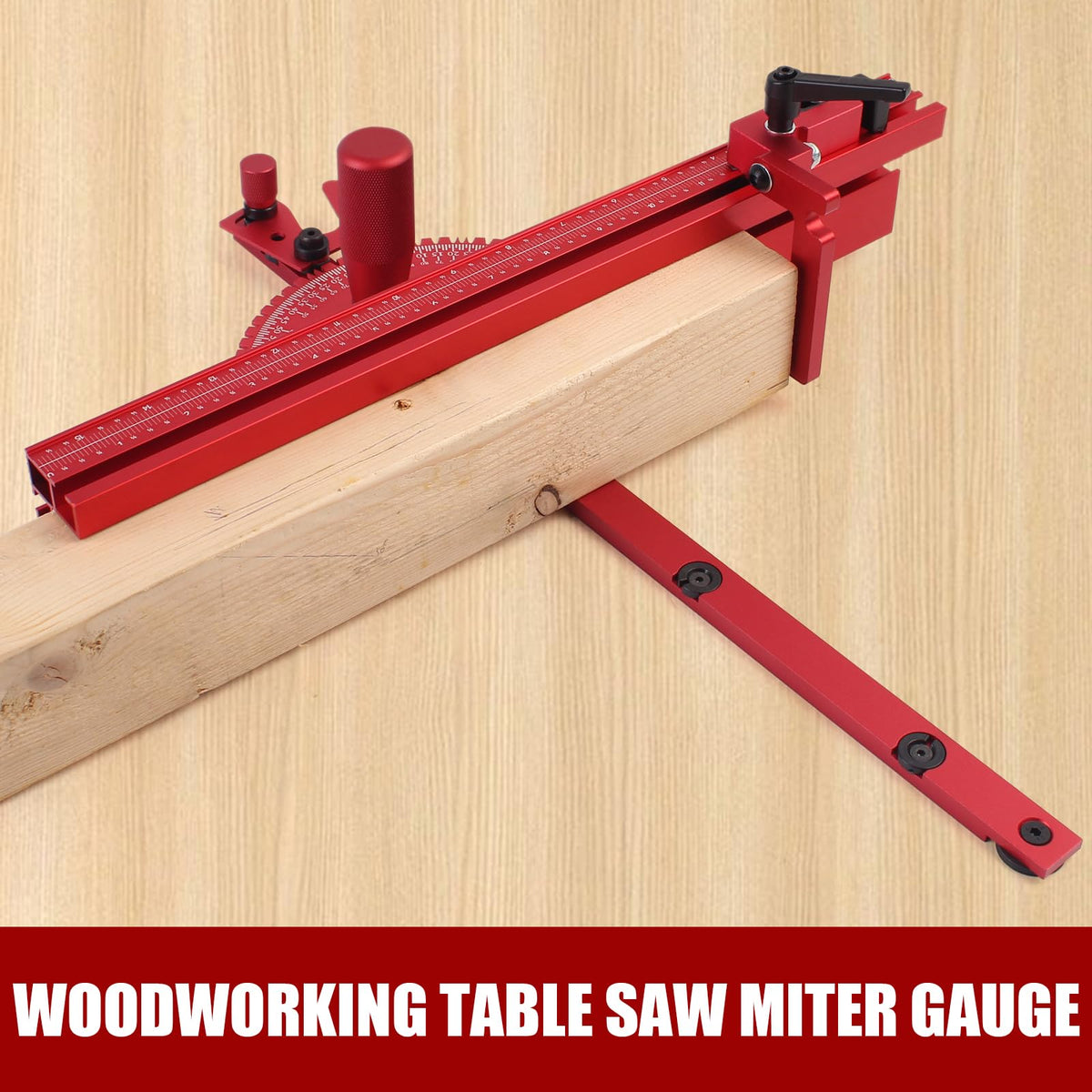 Aluminum Precision Miter Gauge with T-Track Fence and Flip Stop Y972029