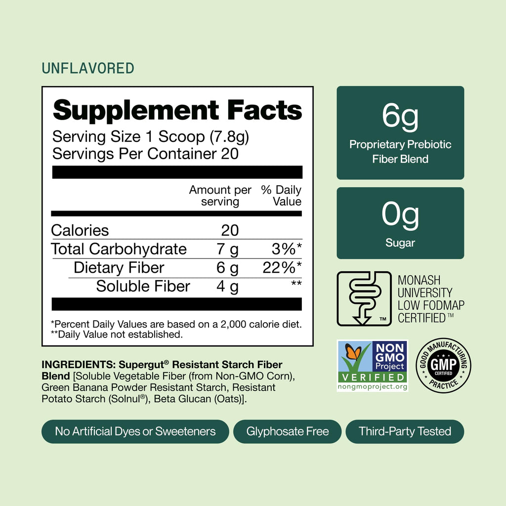 High Fiber GLP-1 Supplement Powder Drink Mix 20 Servings L909