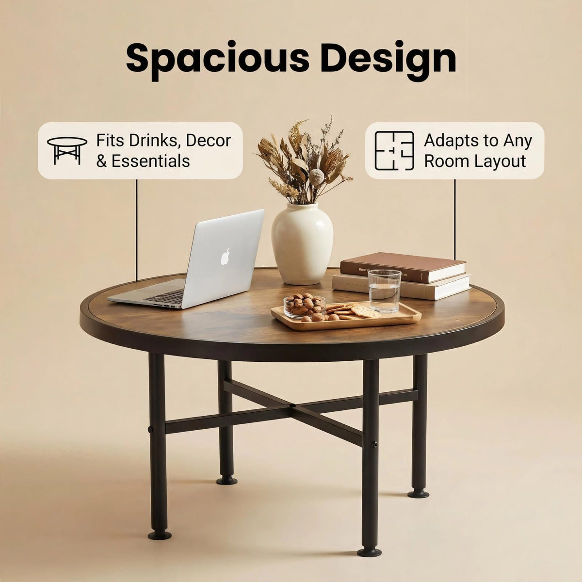 Round Wood Coffee Table W658253