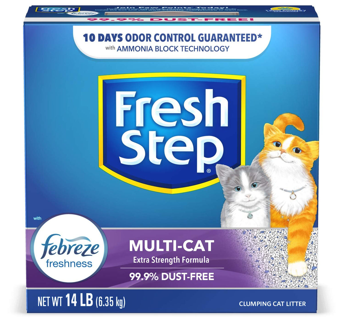 Clumping Cat Litter Multi-Cat Odor Control 14 lbs Pack of 2 K762