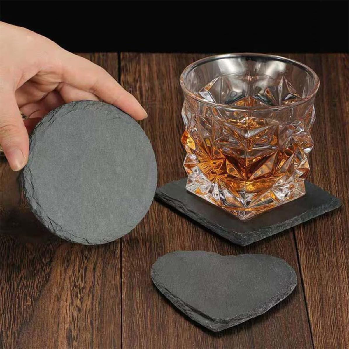 12pcs Natural Stone Table Coasters W292