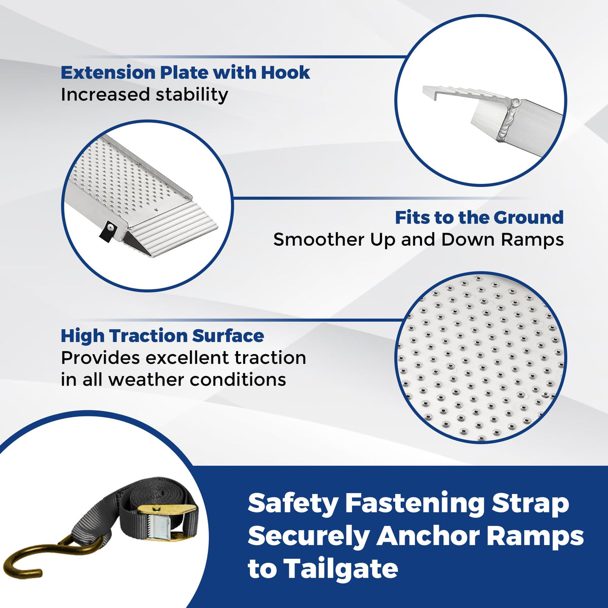 Aluminum Tri-Fold Motorcycle Ramp 600 lb Capacity K7484