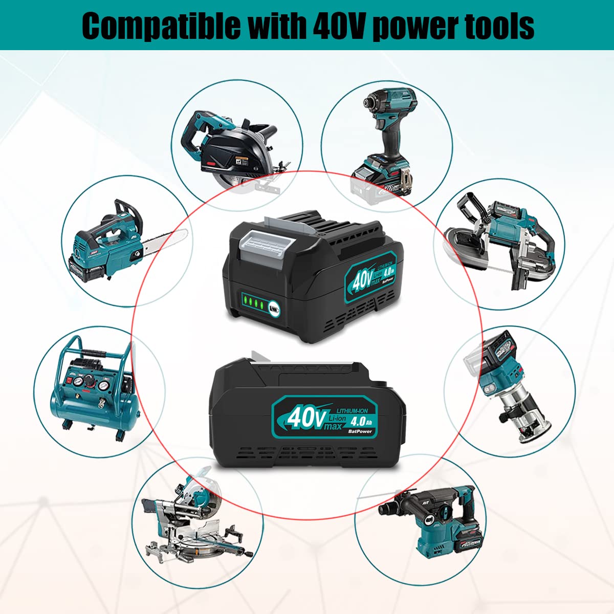40V Lithium-Ion Battery Pack 2-Pack A348
