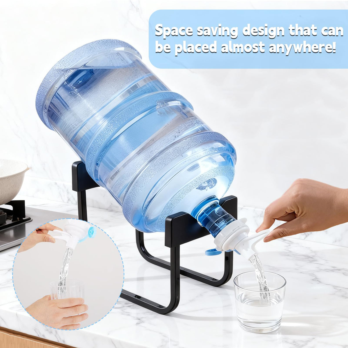 3-5 Gallon Water Jug Stand with Dispenser Valves V856