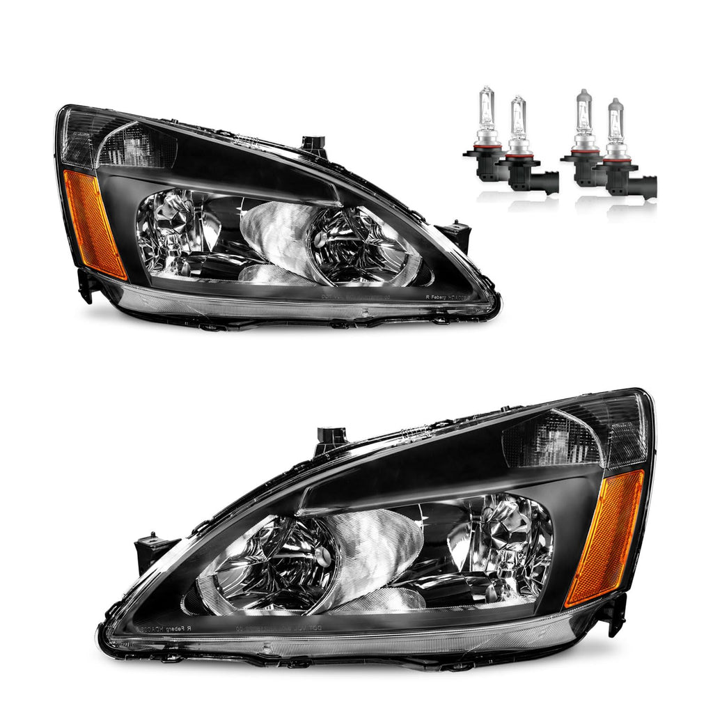 Halogen Headlights with Bulbs N54073