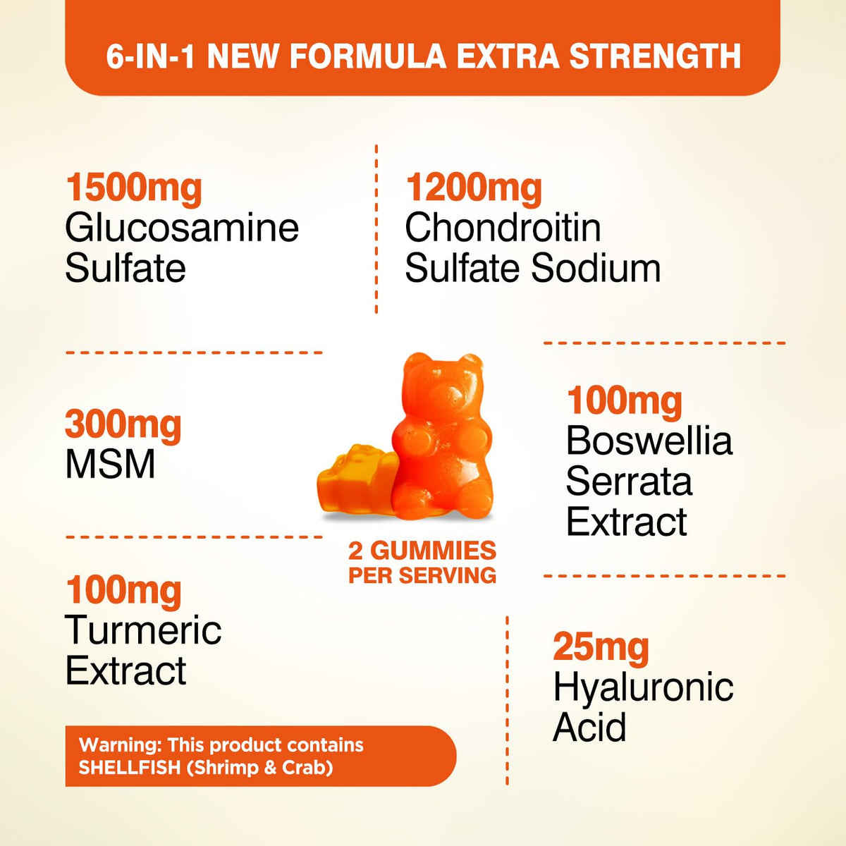 Sugar Free Glucosamine Chondroitin Gummies 60 Count G37069