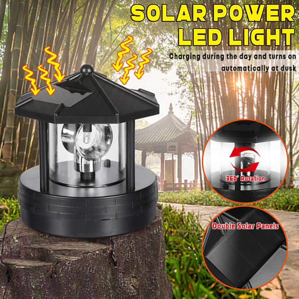Solar Powered Rotating Lighthouse Decorative Light N66076