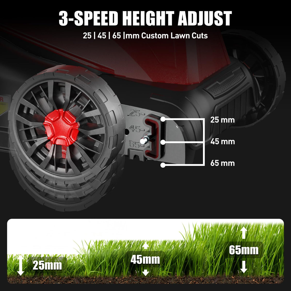14" Corded Lawn Mower, 3-Height, 2-in-1 Mulch & Bag O113352