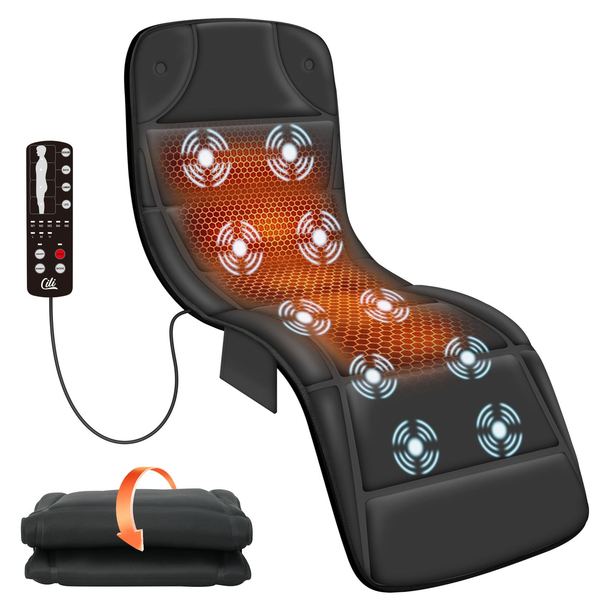 10 Vibration Motors Massage Mat with Auto Shut Off N345301
