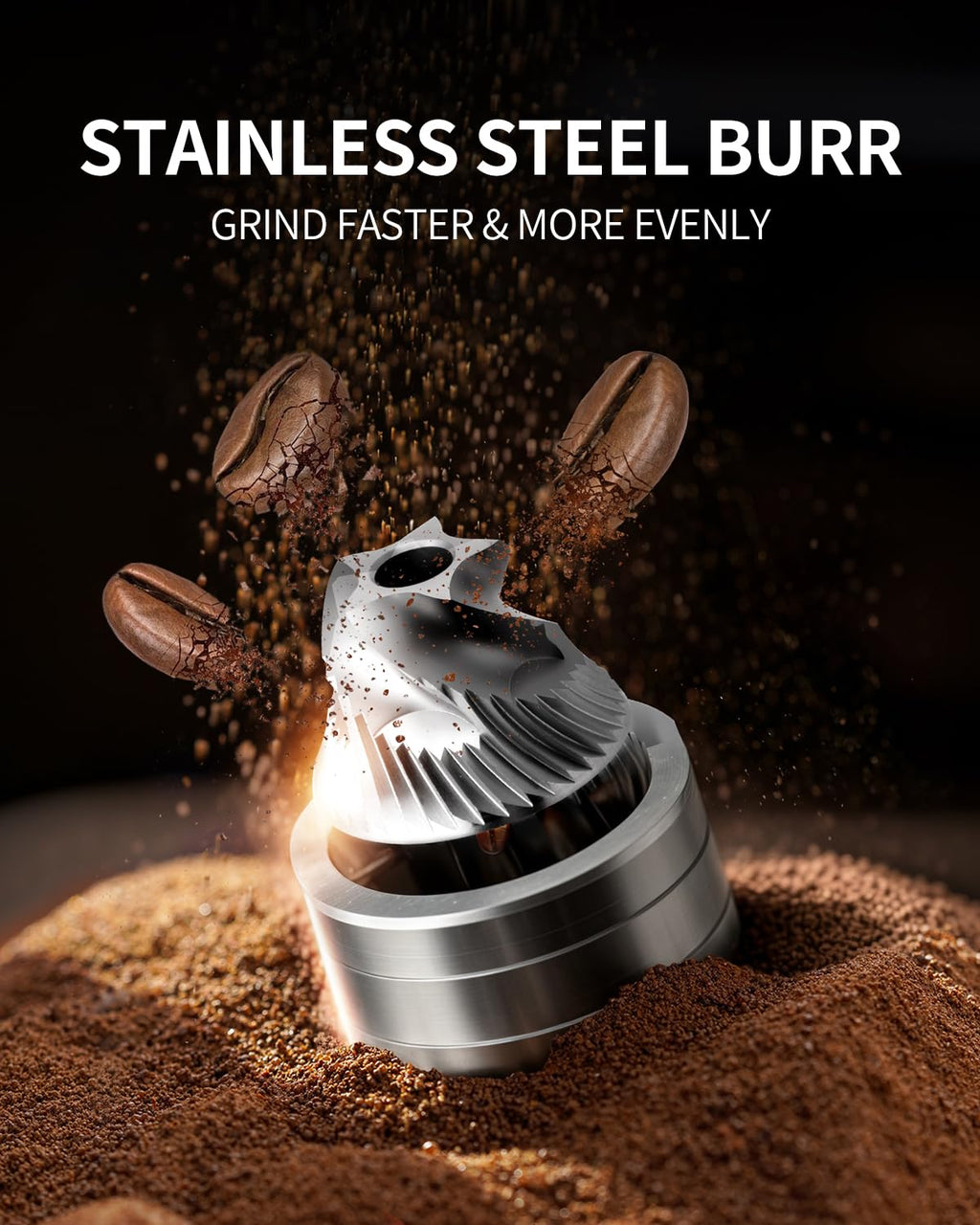 Manual Stainless Steel Burr Coffee Grinder X2319