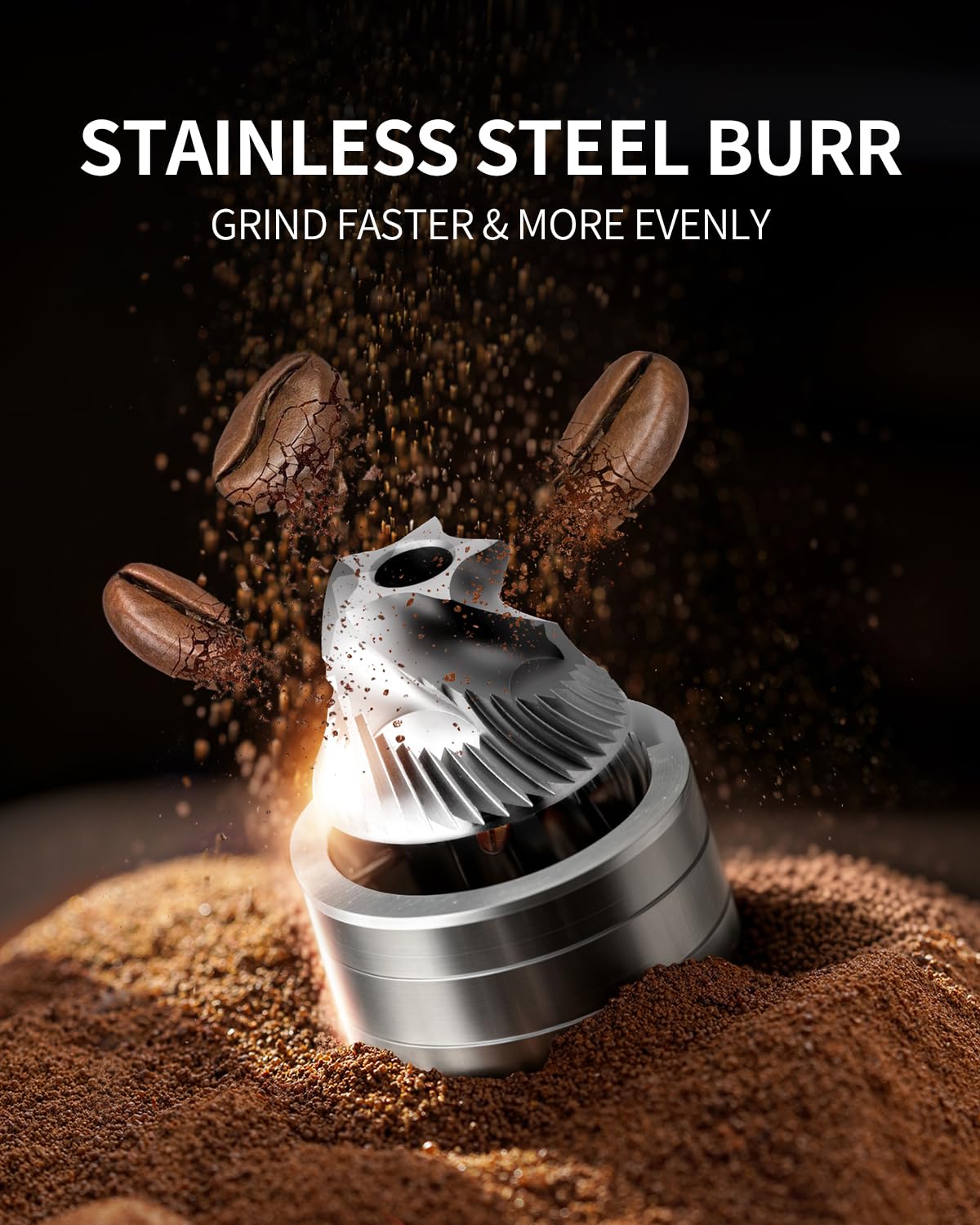 Manual Stainless Steel Burr Coffee Grinder X2319