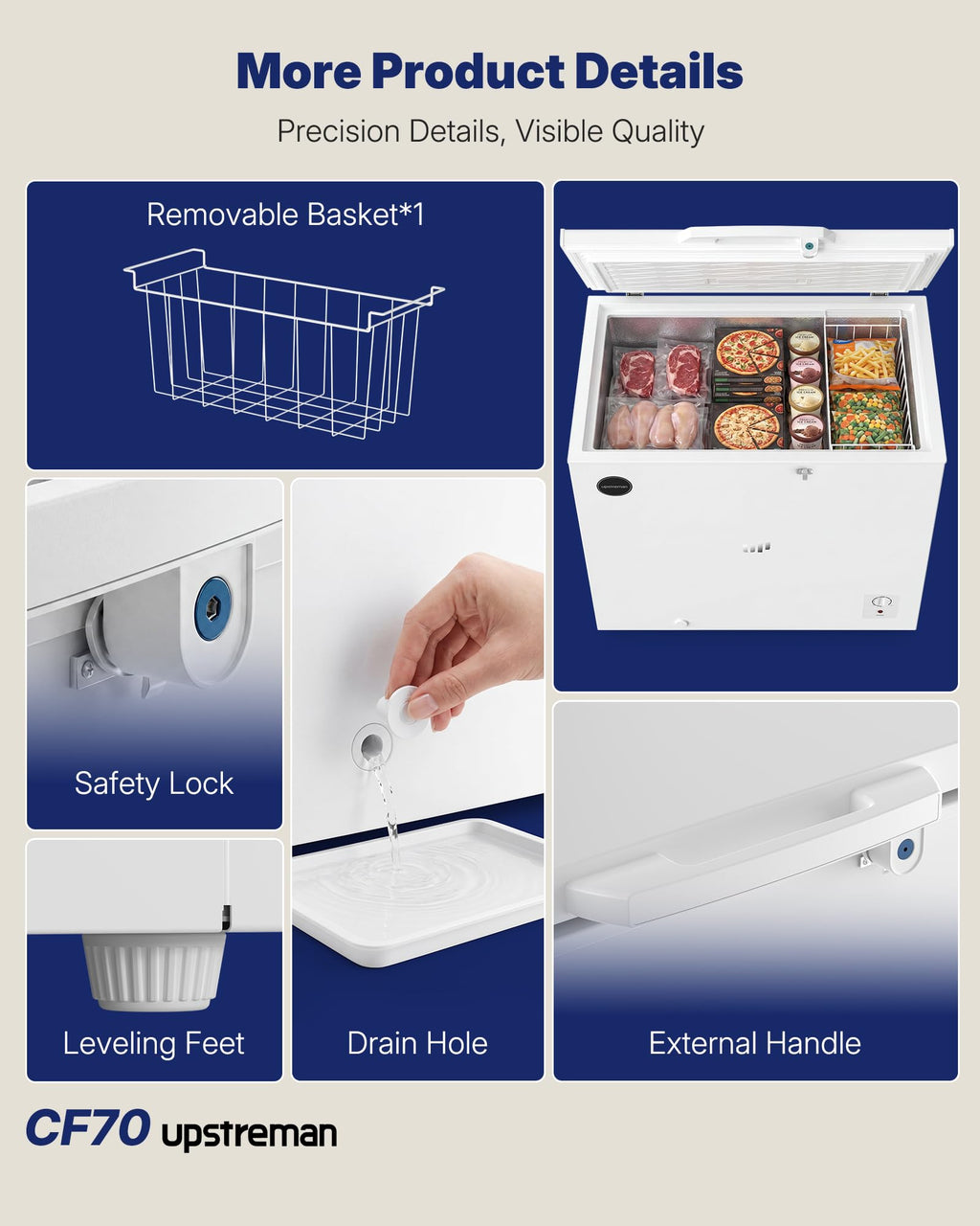 7.0 Cu.Ft Silky White Chest Freezer N478587