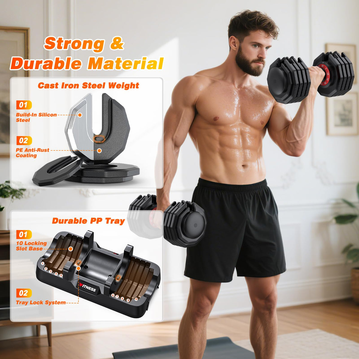 Adjustable Dumbbells Set of 2 E45675