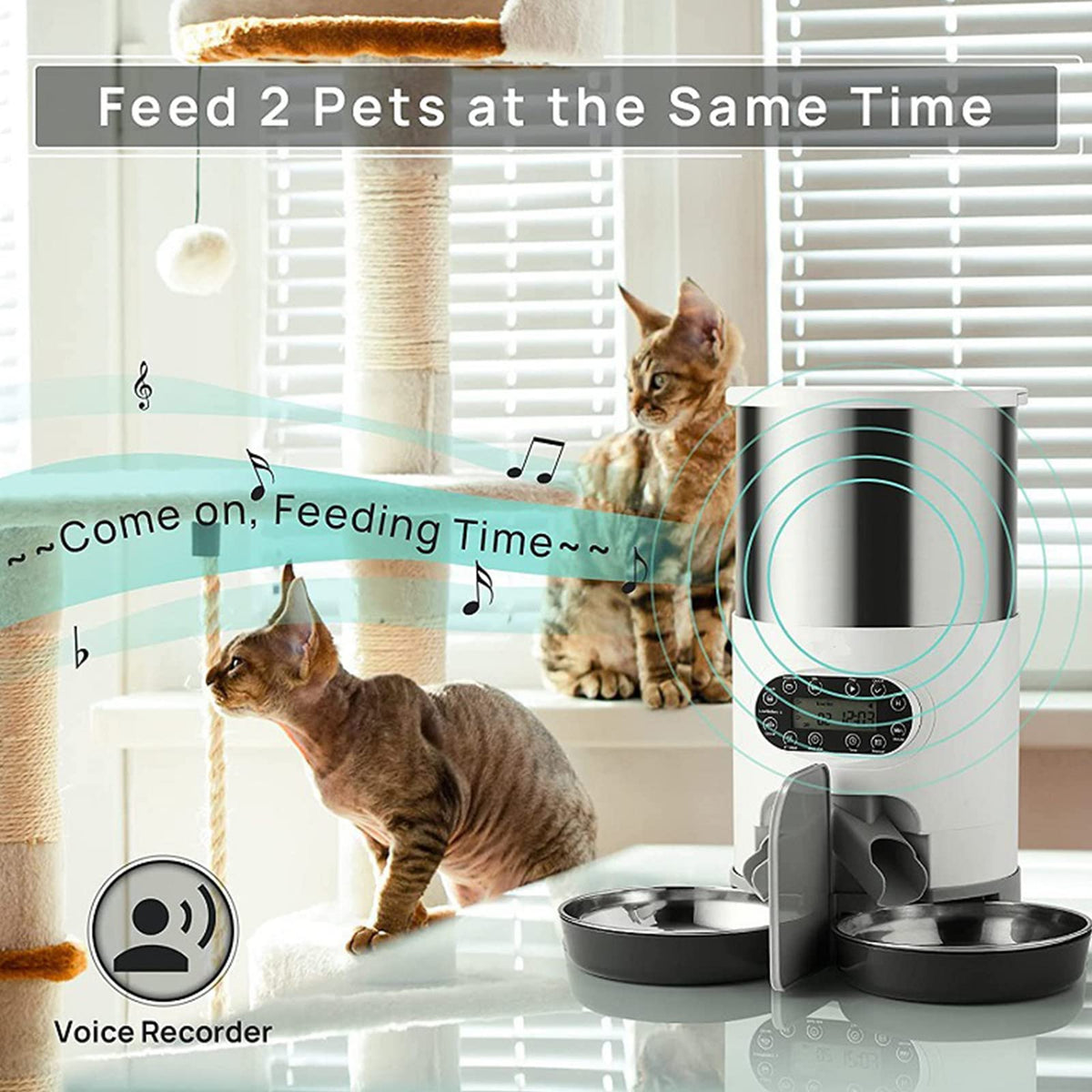 Automatic Cat Feeder 3L/4.5L Programmable L8544