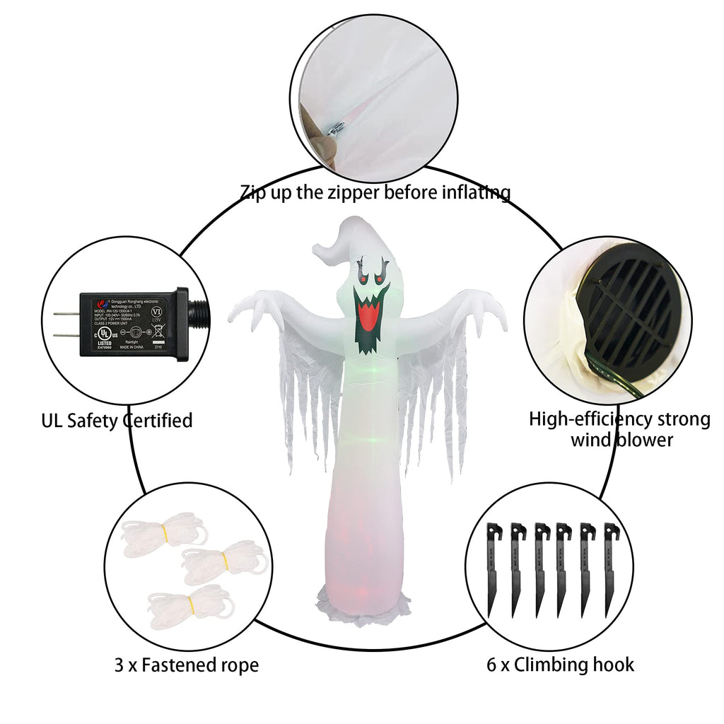 9 FT Halloween Inflatables with Built-in LED Lights P57690