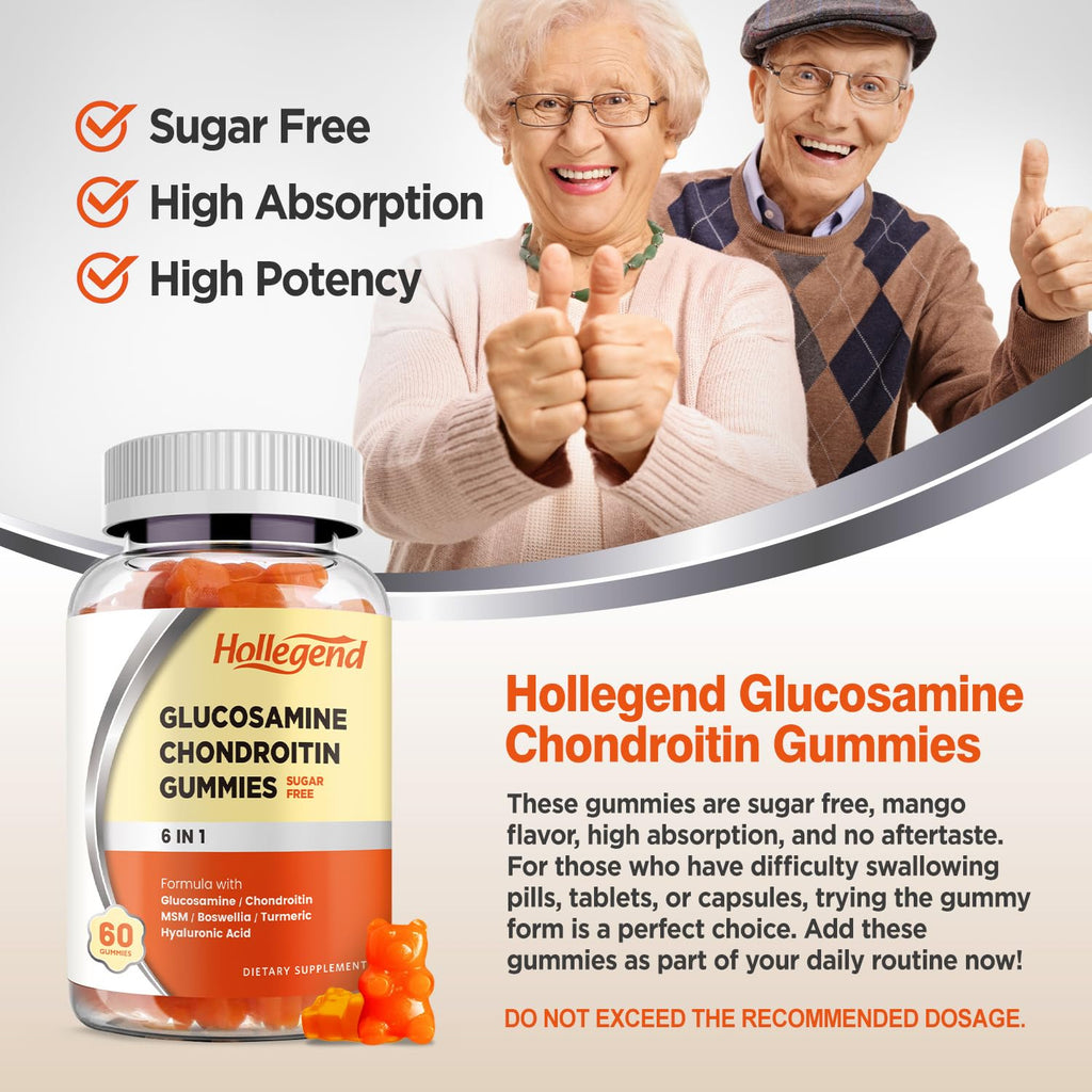 Sugar Free Glucosamine Chondroitin Gummies 60 Count G37069