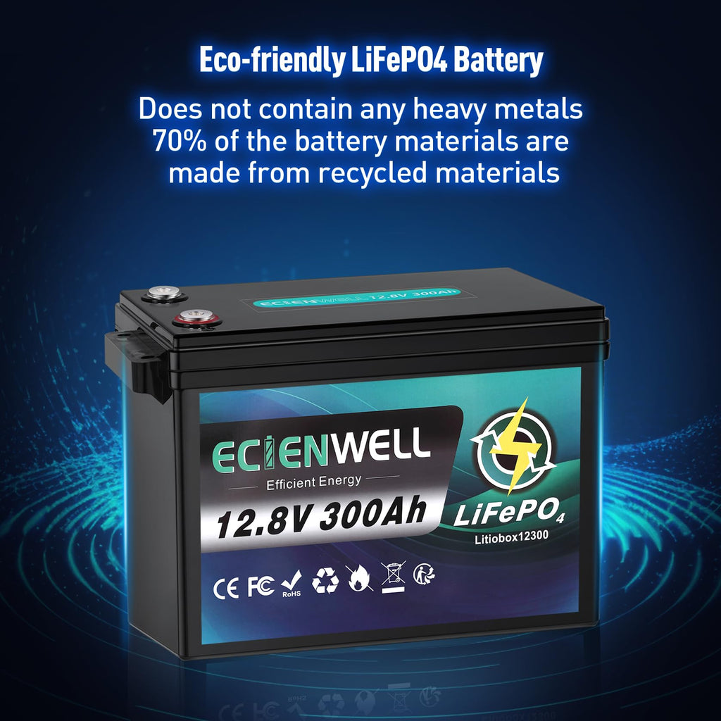 12V 1200Ah Lithium LiFePO4 Battery 4 Pack with 200A BMS E3976