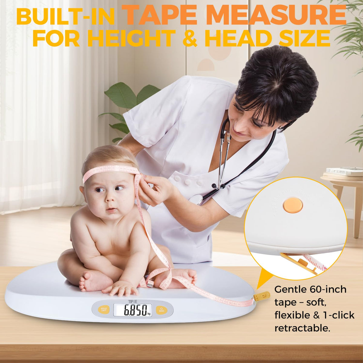 Digital Baby Scale with Height Measuring Tape C3571