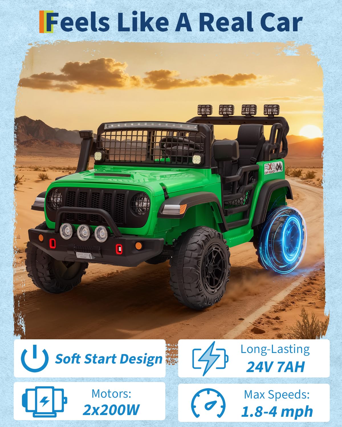 24V 2-Seater Ride on Toy with Remote Control D9062