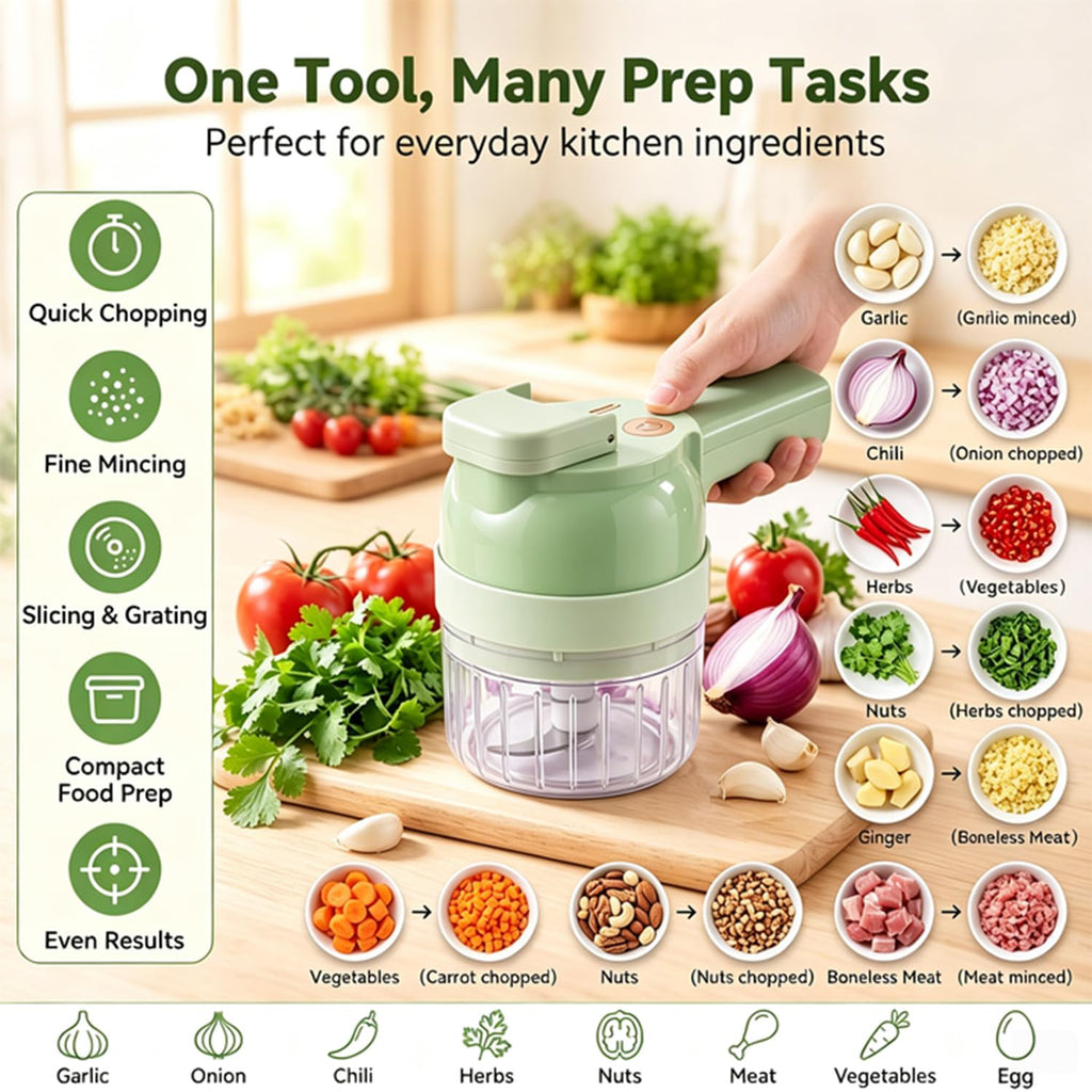 5-in-1 Wireless Electric Vegetable Chopper W859