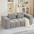 Light Grey Oversized Tufted Memory Foam Loveseat I93813