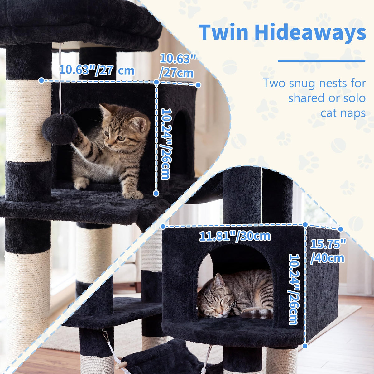 71-Inch-Tall Cat Tree with 2 Perches H22501