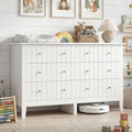 White 6 Drawer Dresser V349