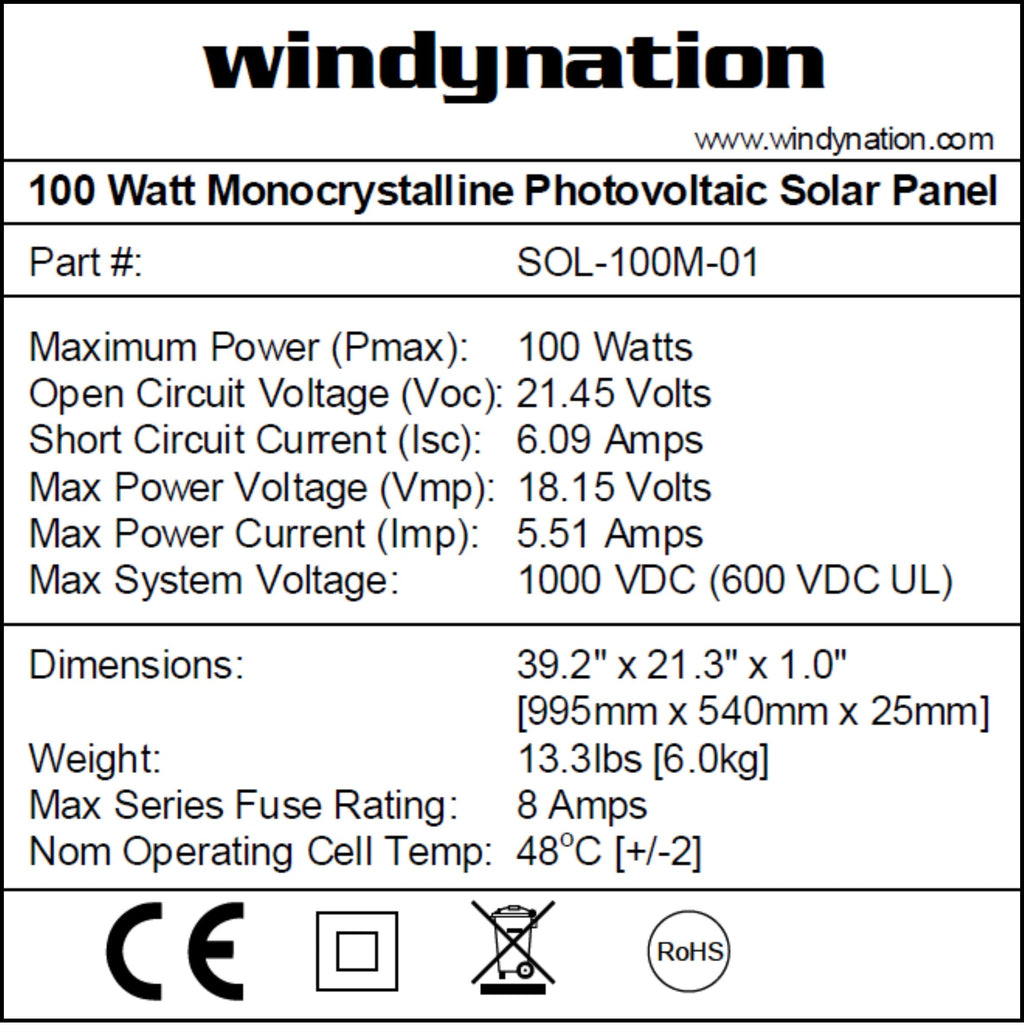 300 Watt Monocrystalline Solar Panel Kit with 1500W Power Inverter and 200ah AGM Battery Y4580