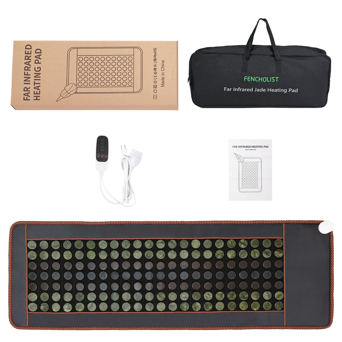 Far Infrared Jade and Tourmaline Electric Heating Pad 72" X 24" P940192