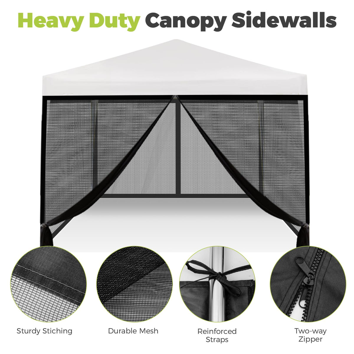 10x10 ft Black Mosquito Netting Canopy Enclosure W286