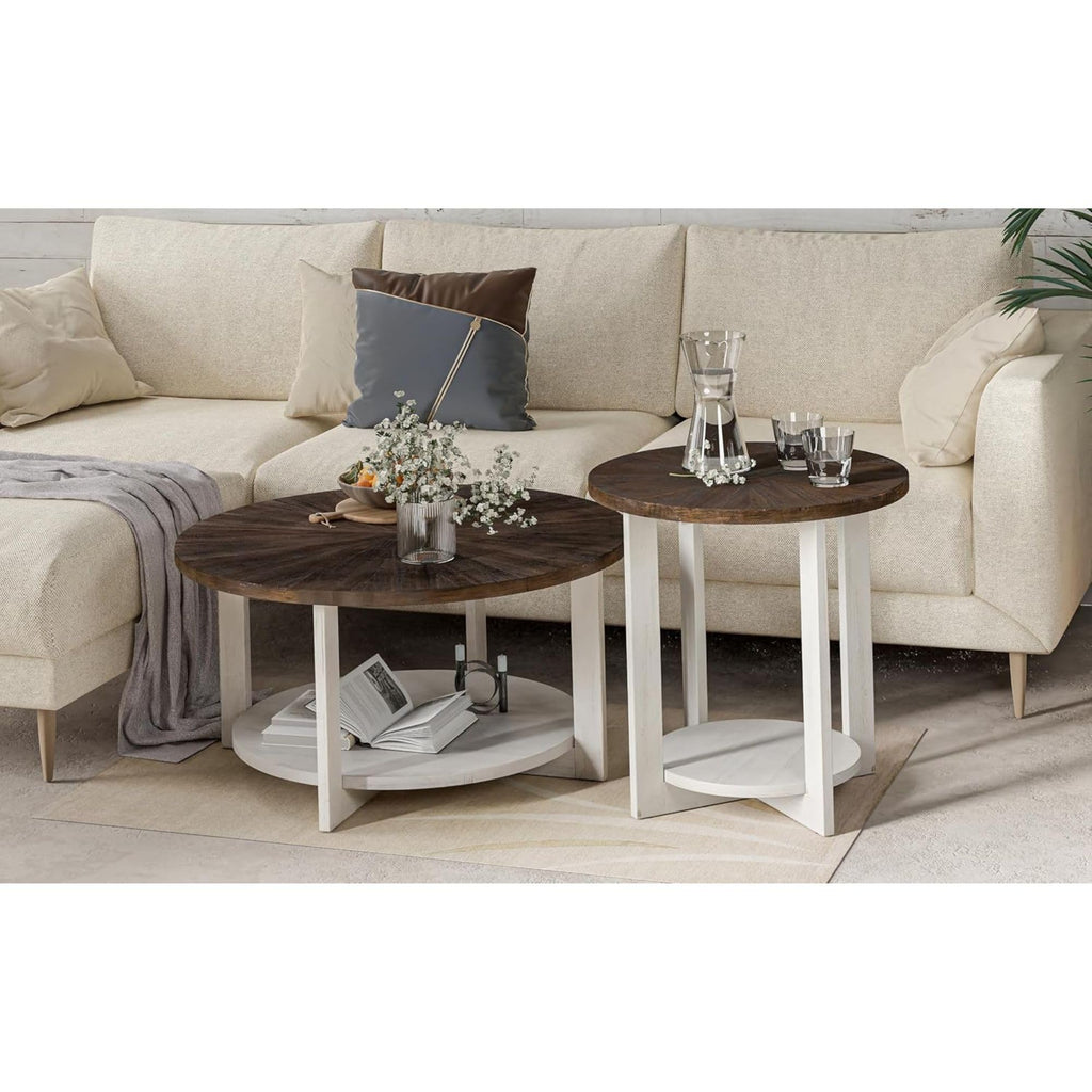 Round Farmhouse Coffee Table H7575