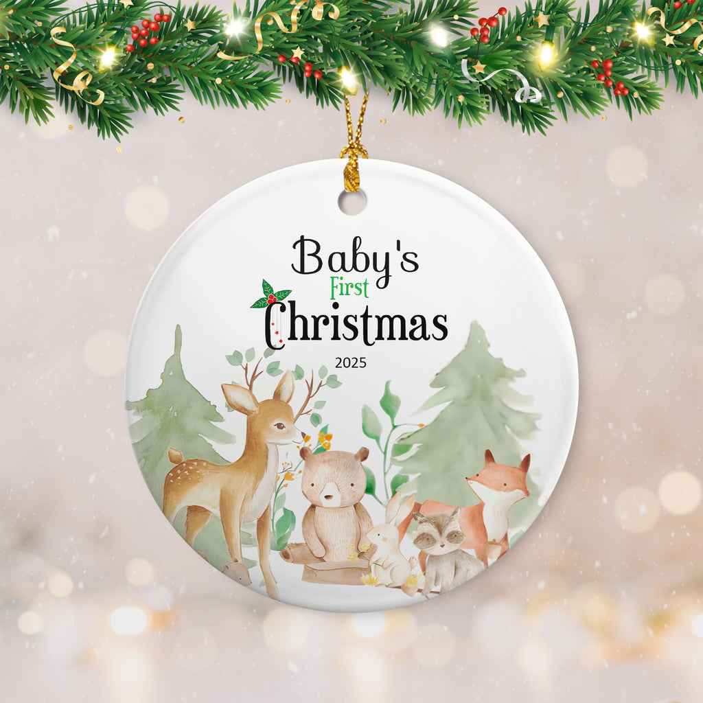 Baby's First Christmas Ornament 2025 Ceramic Decoration W5017