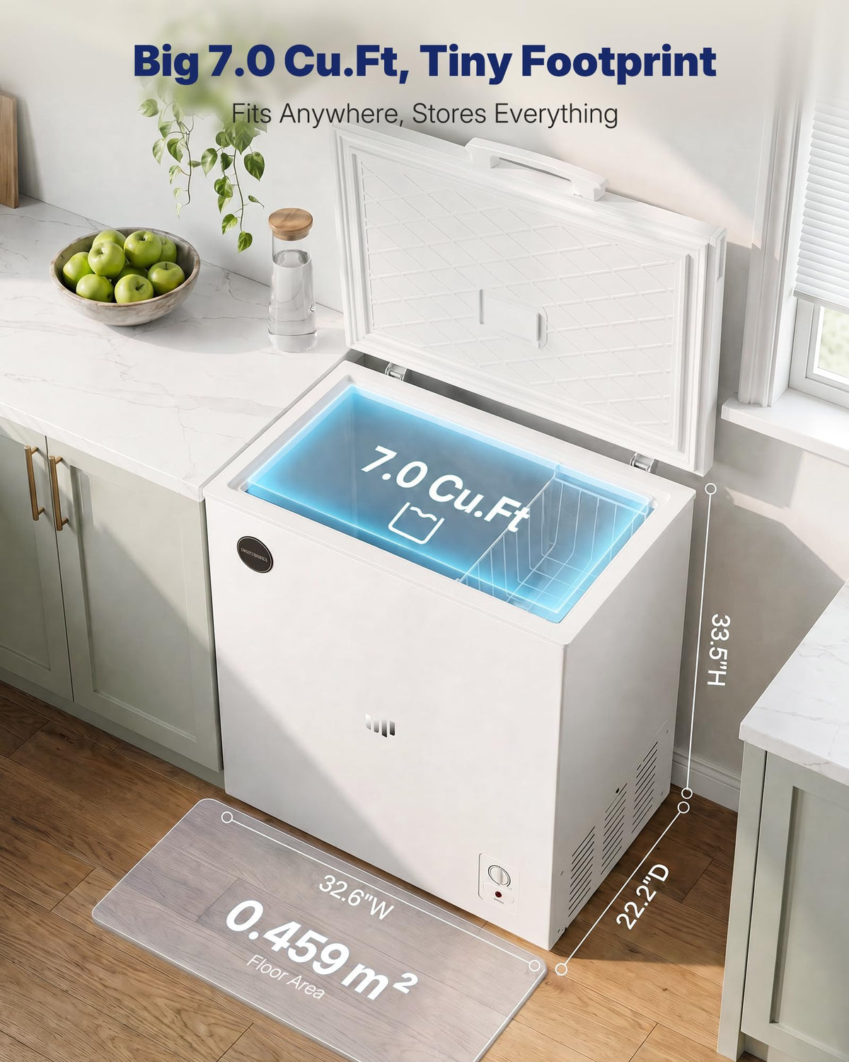 7.0 Cu.Ft Silky White Chest Freezer N478587