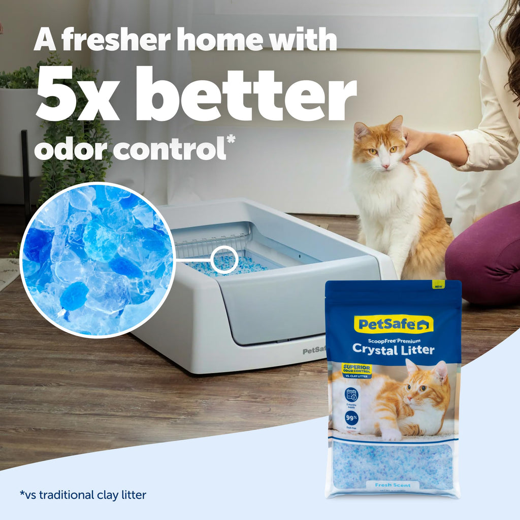 Odor Control Crystal Cat Litter, Fresh Scent, 8 Lb Bag F126
