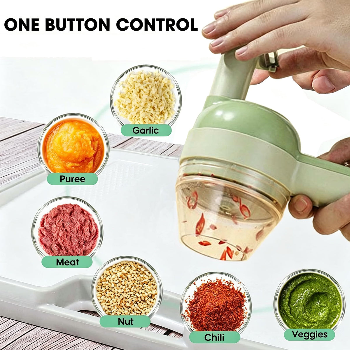 5-in-1 Electric Food Chopper and Slicer J6066