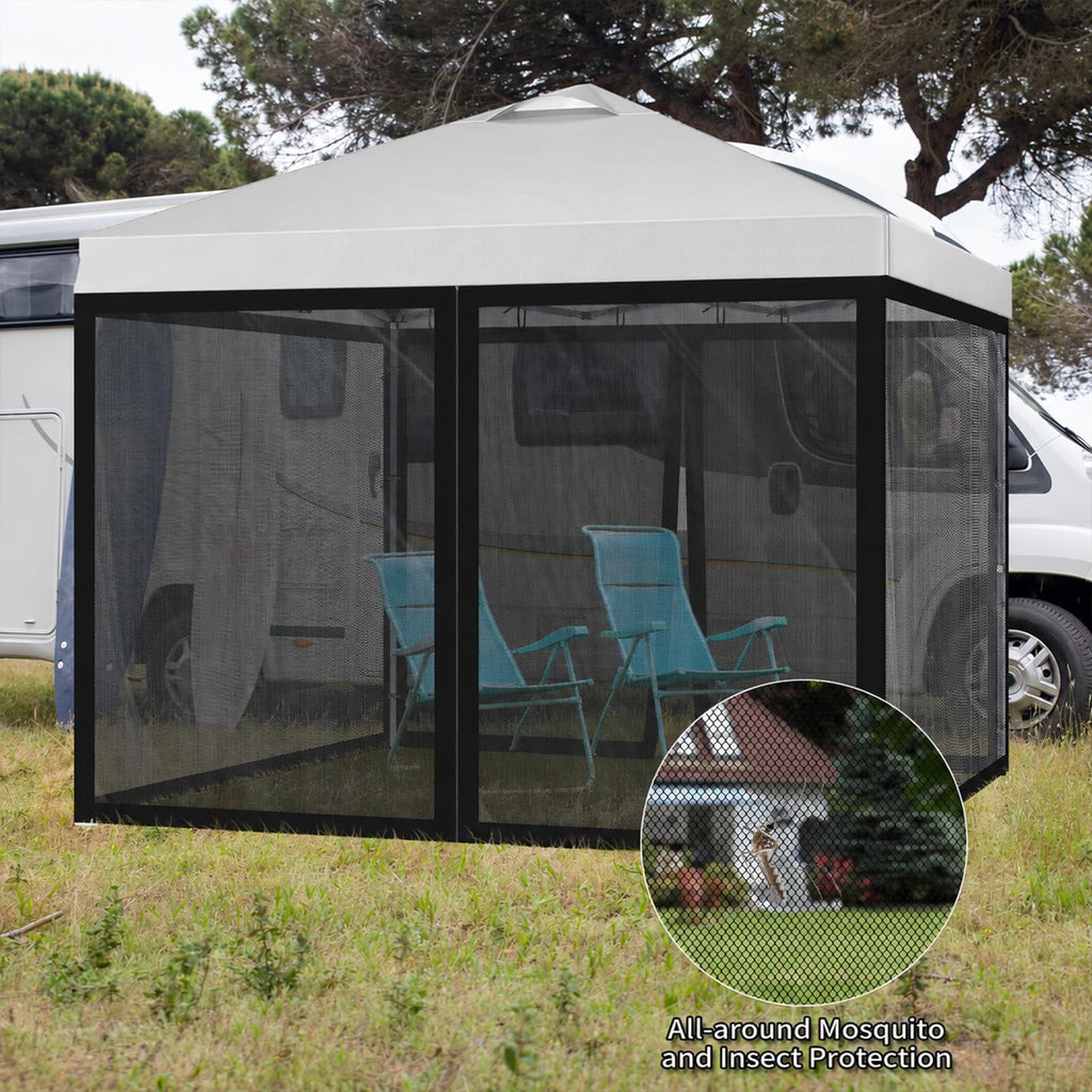 10x10 ft Black Mosquito Netting Canopy Enclosure W286