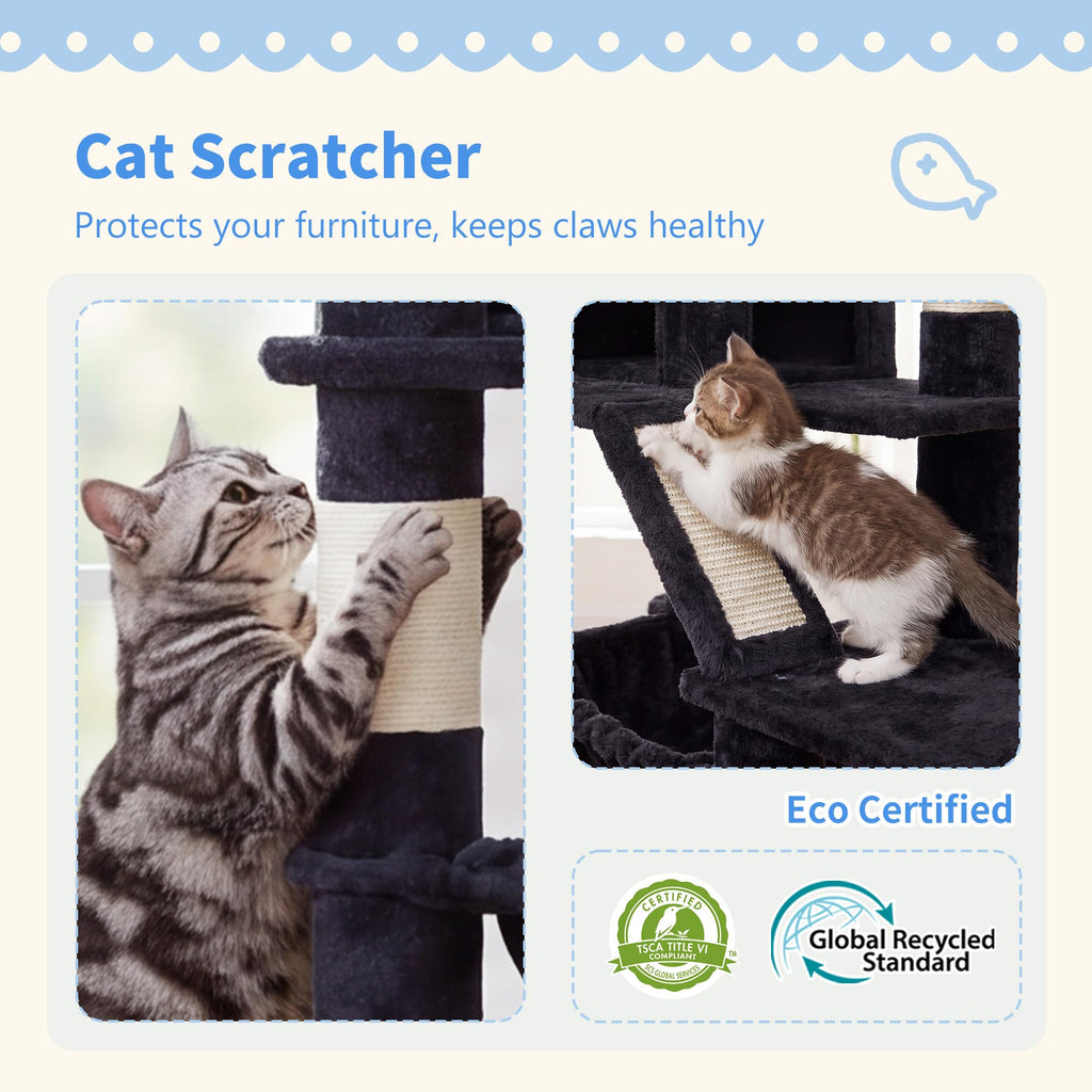 71-Inch-Tall Cat Tree with 2 Perches H22501