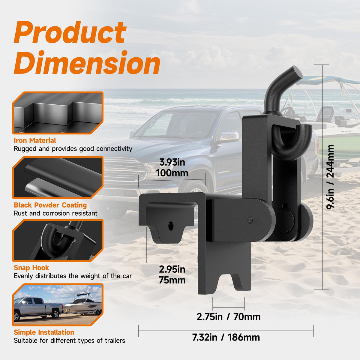 Heavy Duty Weight Distribution Hitch Brackets 2 pcs X1742