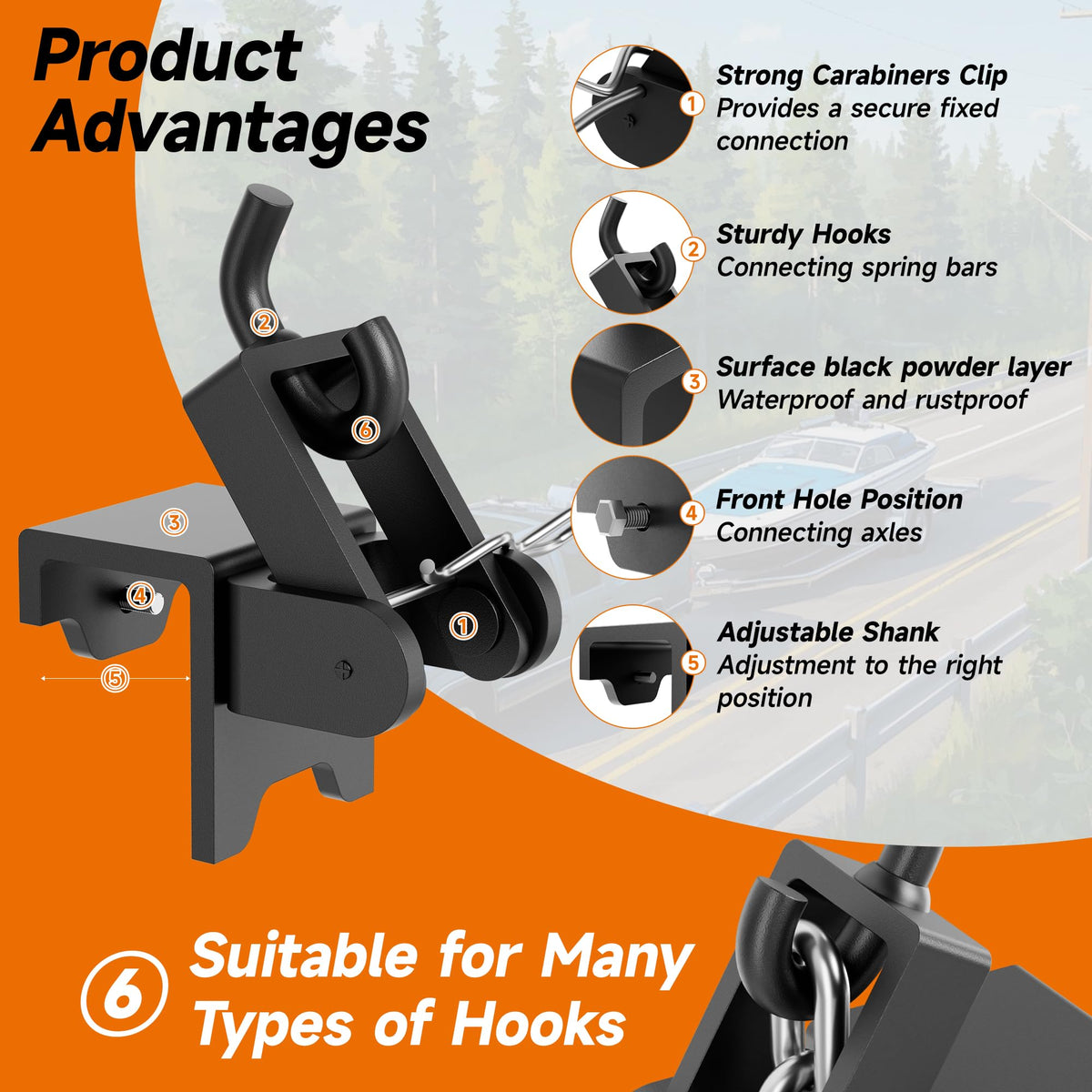 Heavy Duty Weight Distribution Hitch Brackets 2 pcs X1742