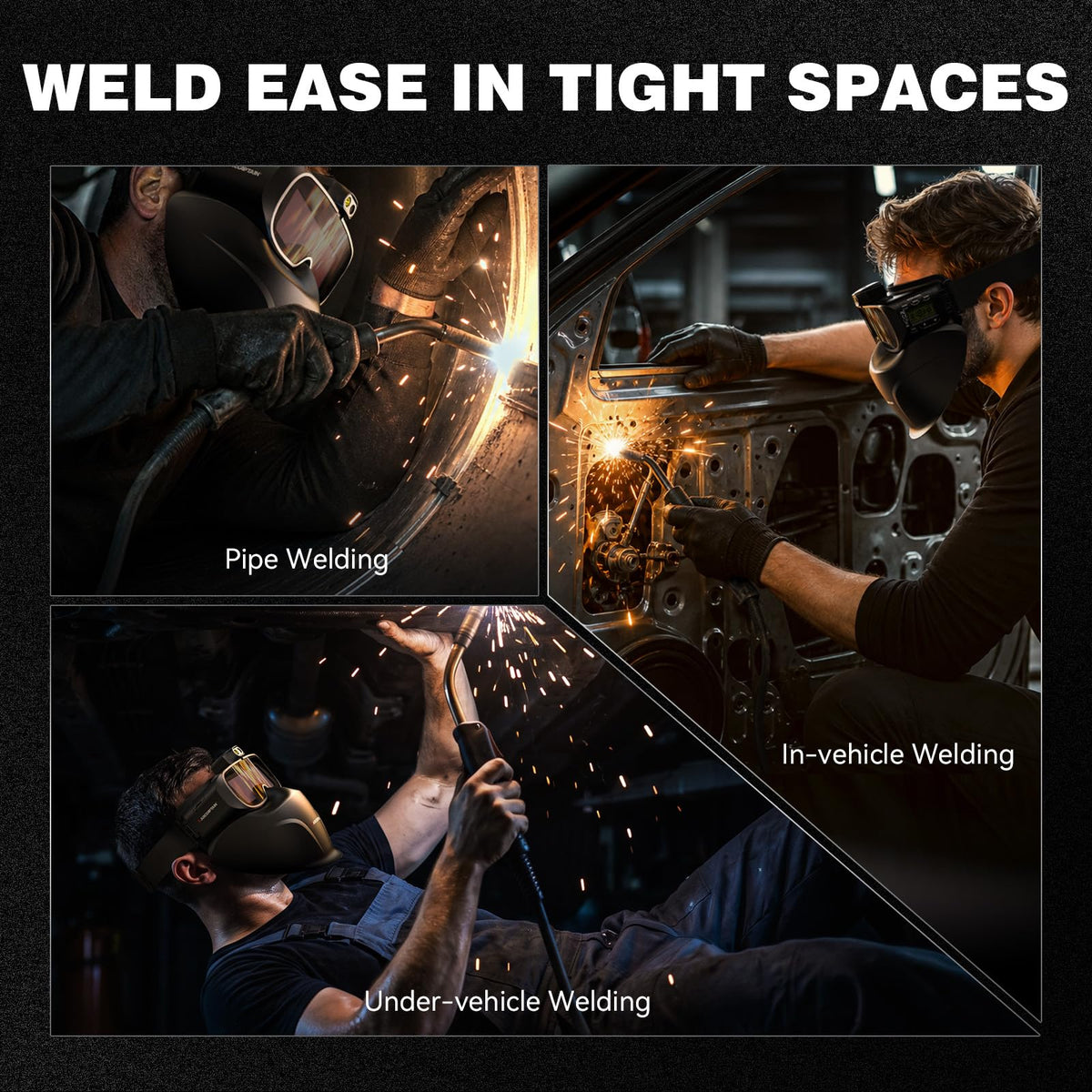 Auto-Darkening Welding Goggles Kit with LED Light U6629
