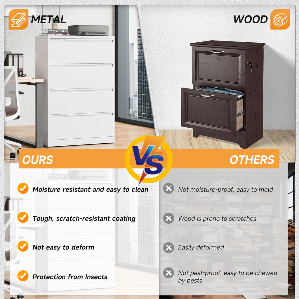 3 Drawer Metal File Cabinet with Lock T3092